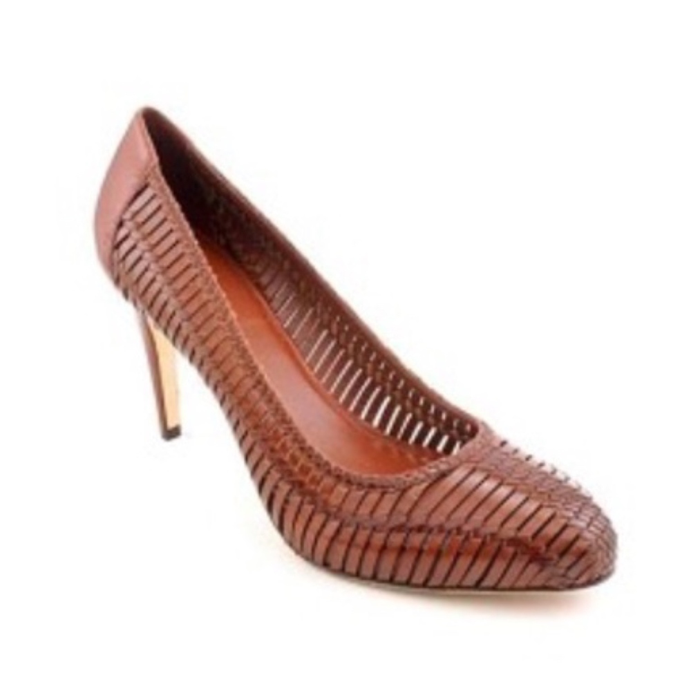 Cole Haan Nike Air Dark Brown Woven Leather Pumps
